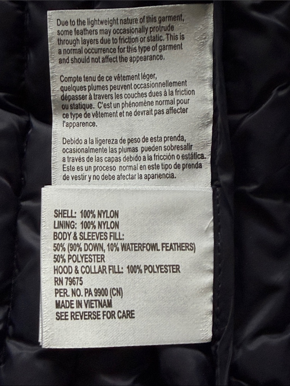 Michael Kors Quilted Packable Navy Hooded Puffer Coat - Picture 10 of 10